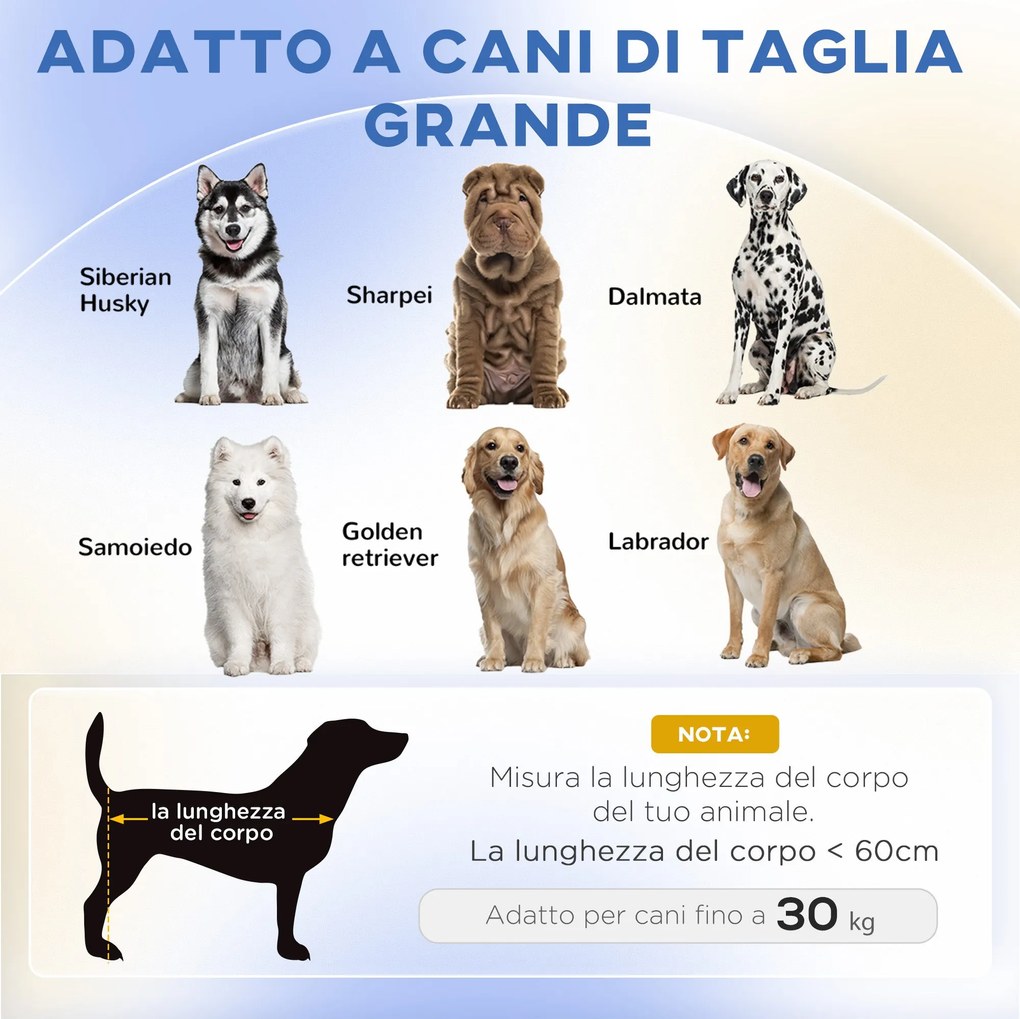 Cuccia per Cani di Taglia Grande Divano con Cuscino Sfoderabile 98x67x25 cm Grigio...
