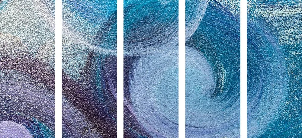 Quadri 5 pezzi – Pennellate astratte moderne