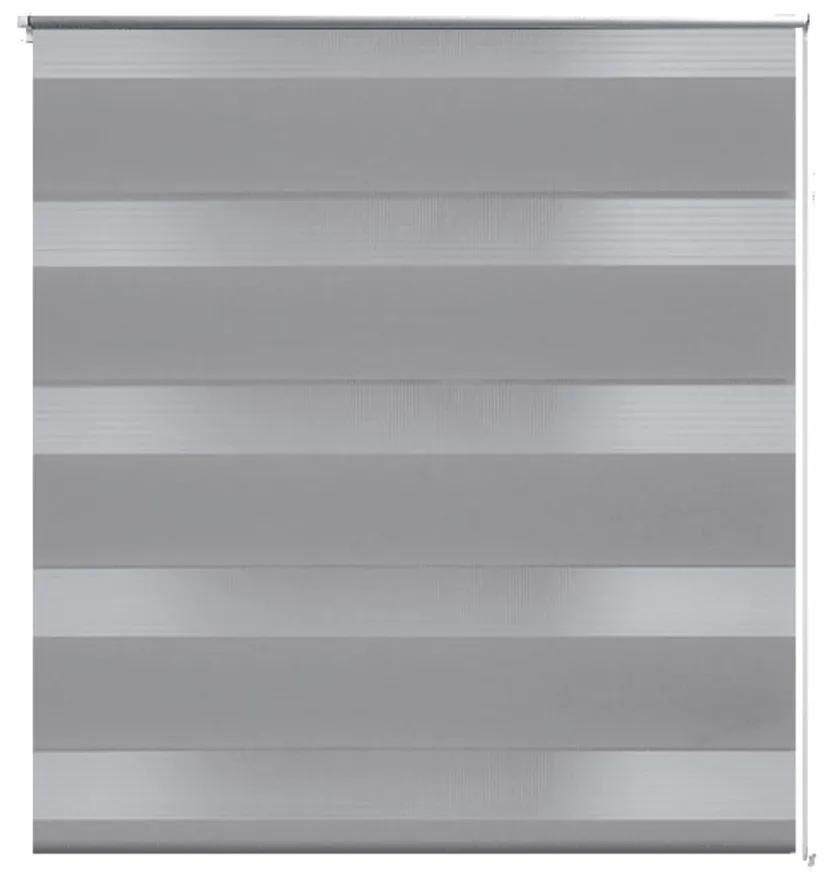 Tenda a rullo oscurante zebra 80x175cm grigia