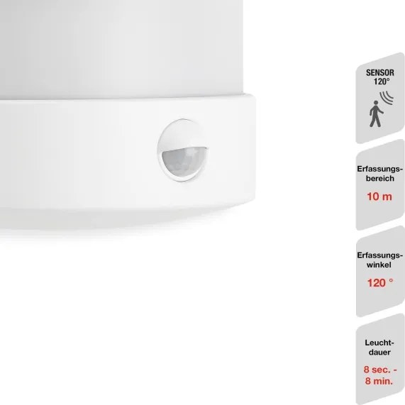 Telefunken 315506TF-LED Applique da esterno con sensore LED/12W/230V IP44