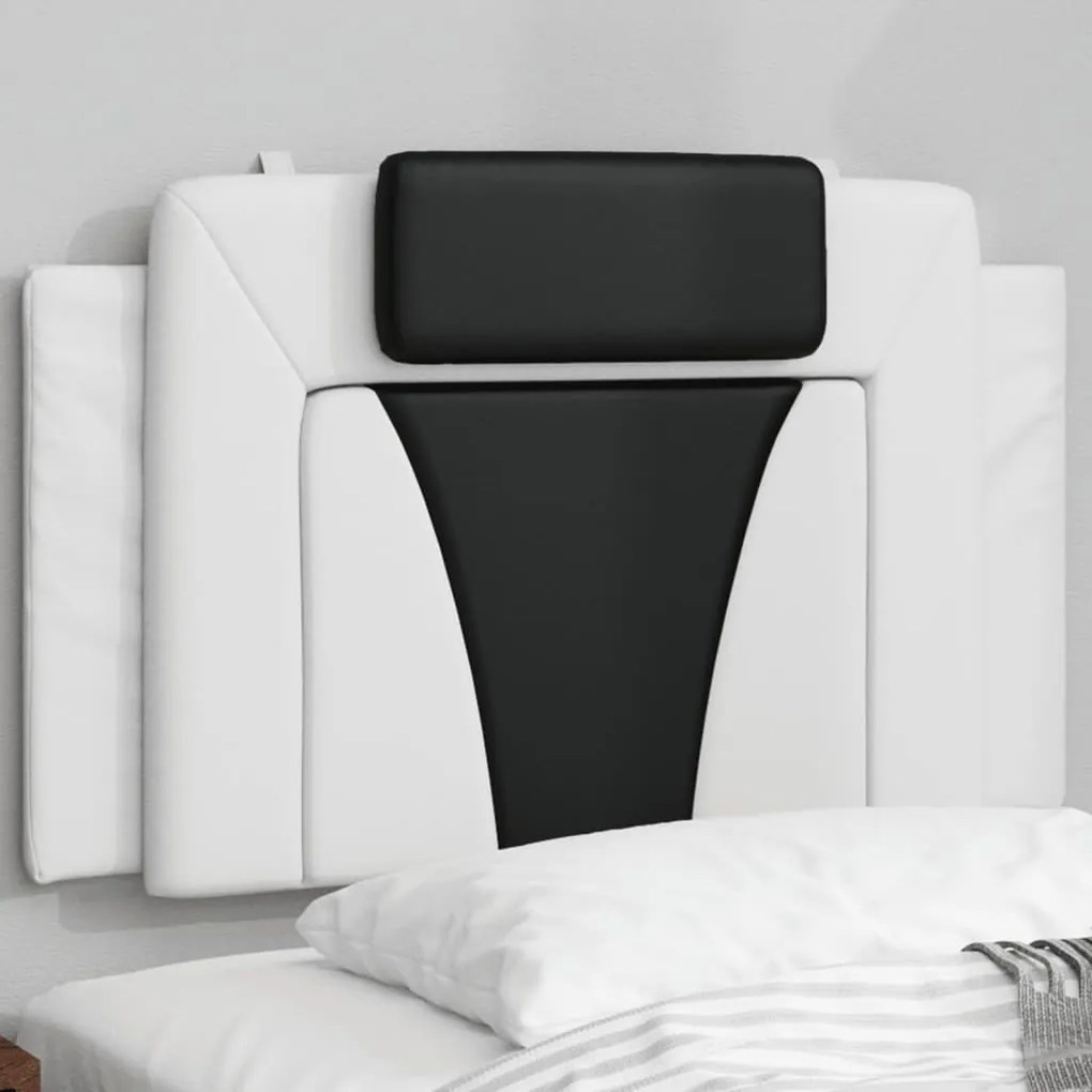 Cuscino Testiera Nero E Bianco 90 Cm İn Similpelle /