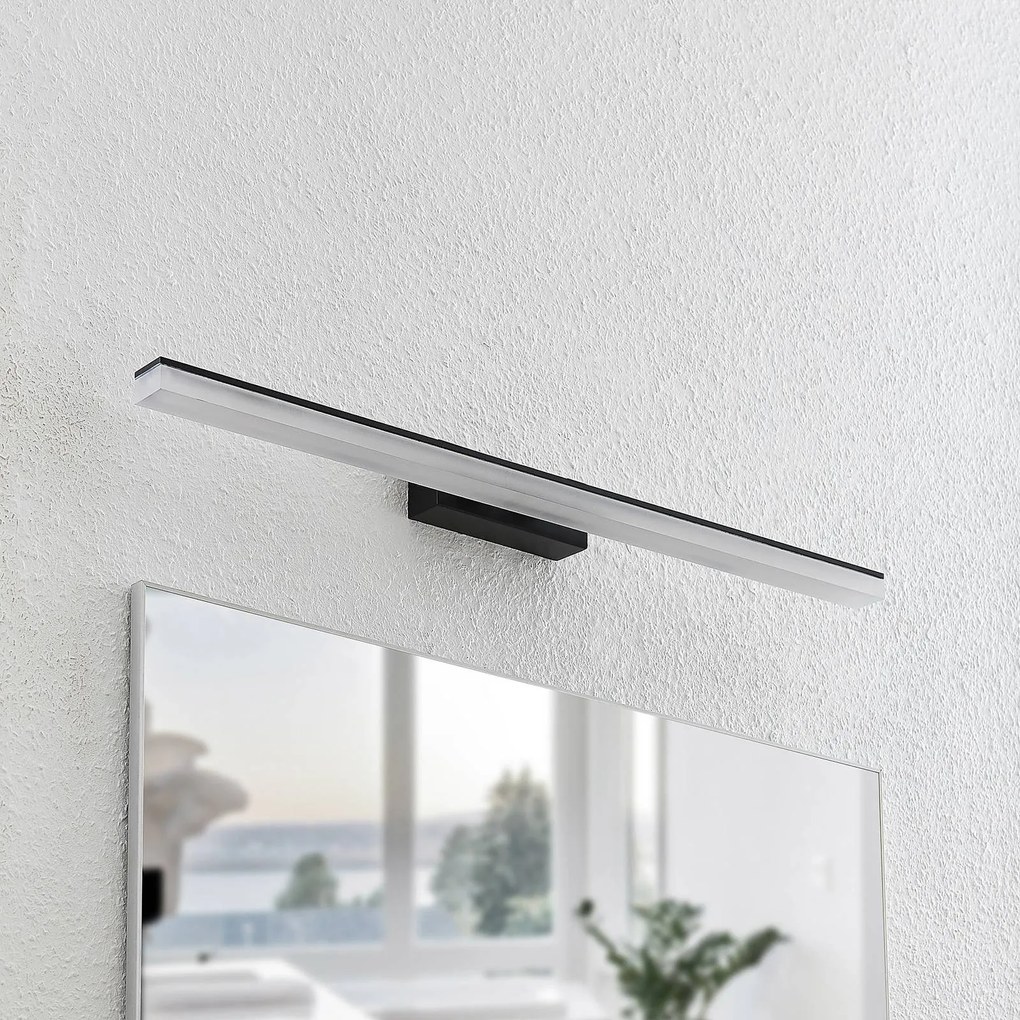 Applique da parete Lisana Lucande, Nero, Bagno, Metallo, Moderno, Applique