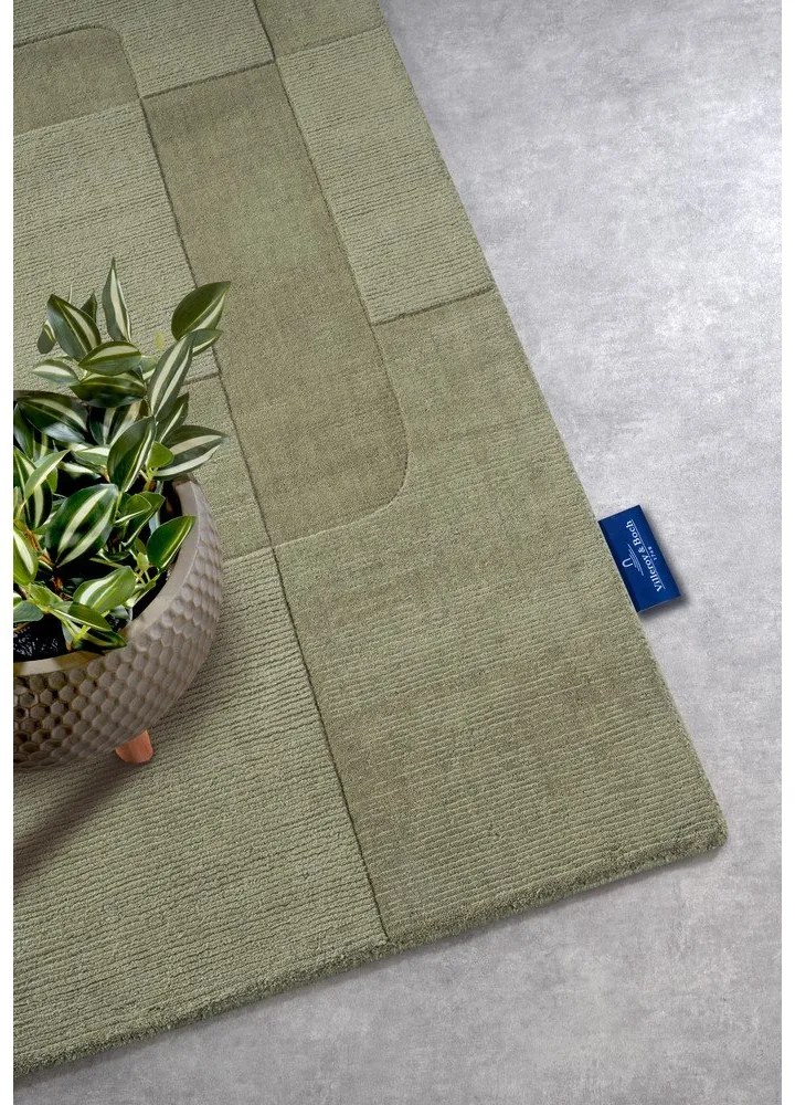 Passatoia verde in lana tessuta a mano 80x250 cm Charlotte - Villeroy&amp;Boch