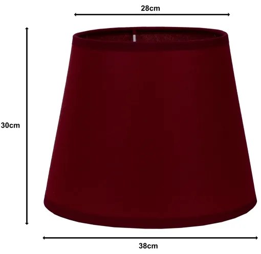 Duolla - Paralume per lampada da terra CLASSIC L E27 diametro 38 cm bordeaux