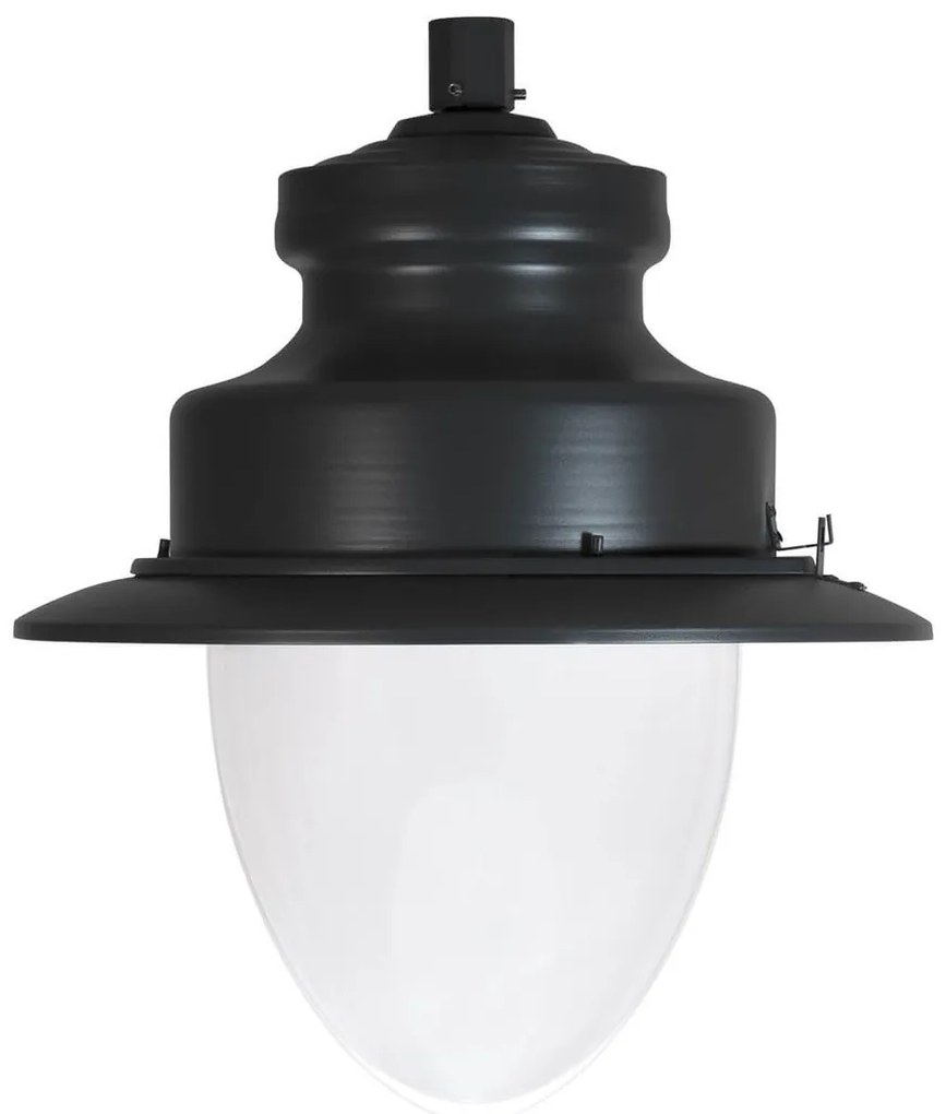Lampione Stradale 40W LED Lumileds 120lm/w No Flickering Nero Copertura Inclusa Colore Bianco Caldo 2.700K