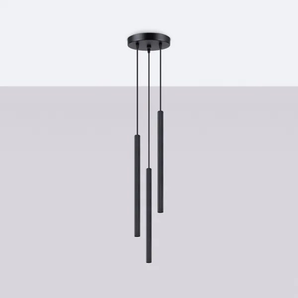 Sollux SL.1341 - Lampadario a sospensione con filo ARCHE 3xG9/8W/230V nero