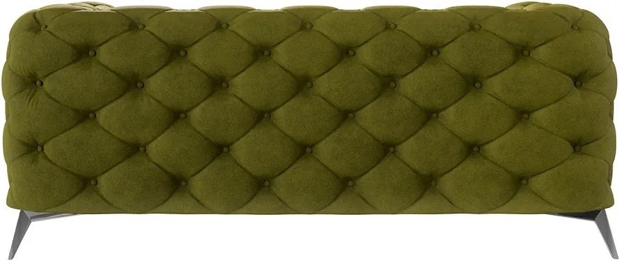 Divano verde con rivestimento in velluto 185 cm Chelsea – Ropez