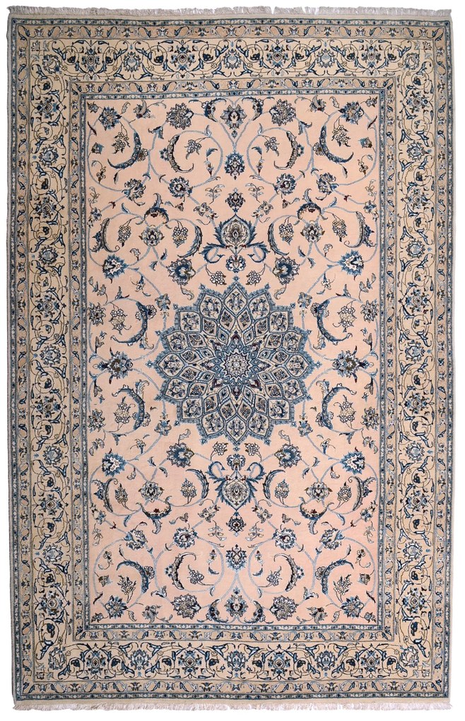 Nain Tappeto persiano 200x300 Rosa (Iran) Annodato A Mano
