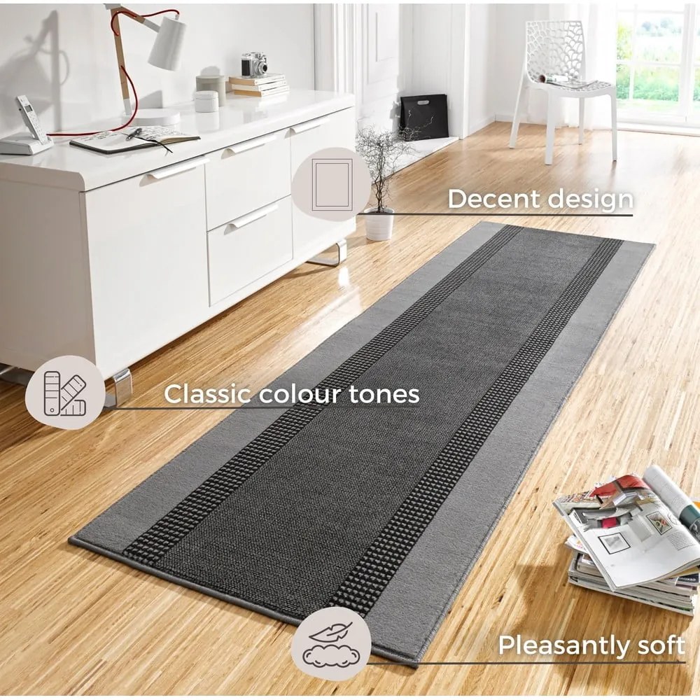 Runner grigio , 80 x 200 cm Basic - Hanse Home