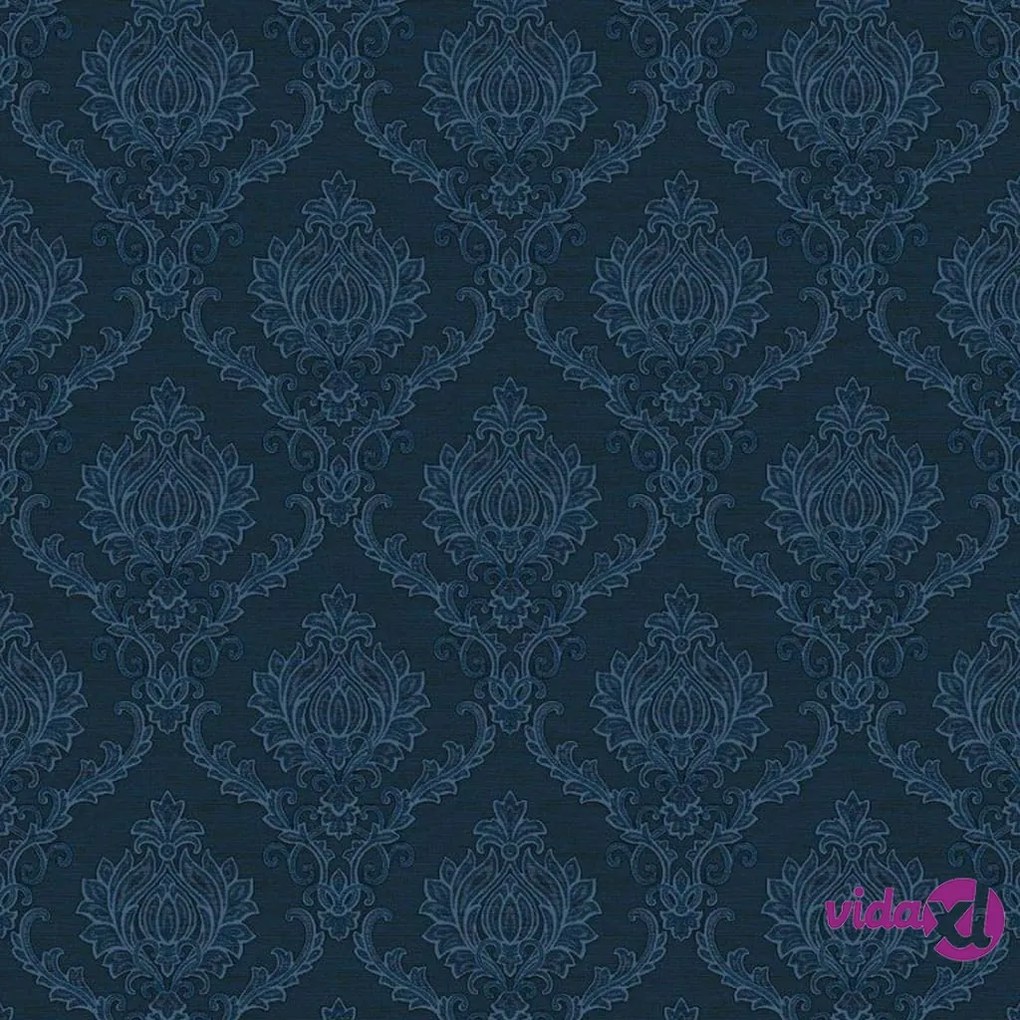 Noordwand Topchic Carta da Parati Classic Ornaments Blu Marino
