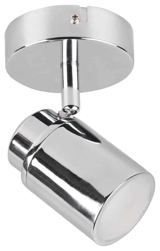 Faretto in metallo in argento lucido 10x9 cm Angelo - Trio