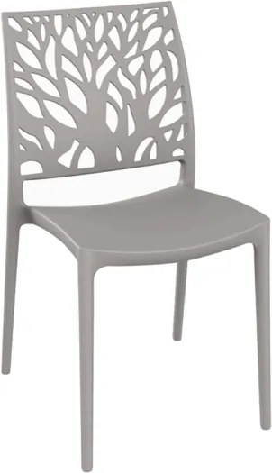 Sedia per interno o esterno impilabile Grigio - ALEA 2 sedie