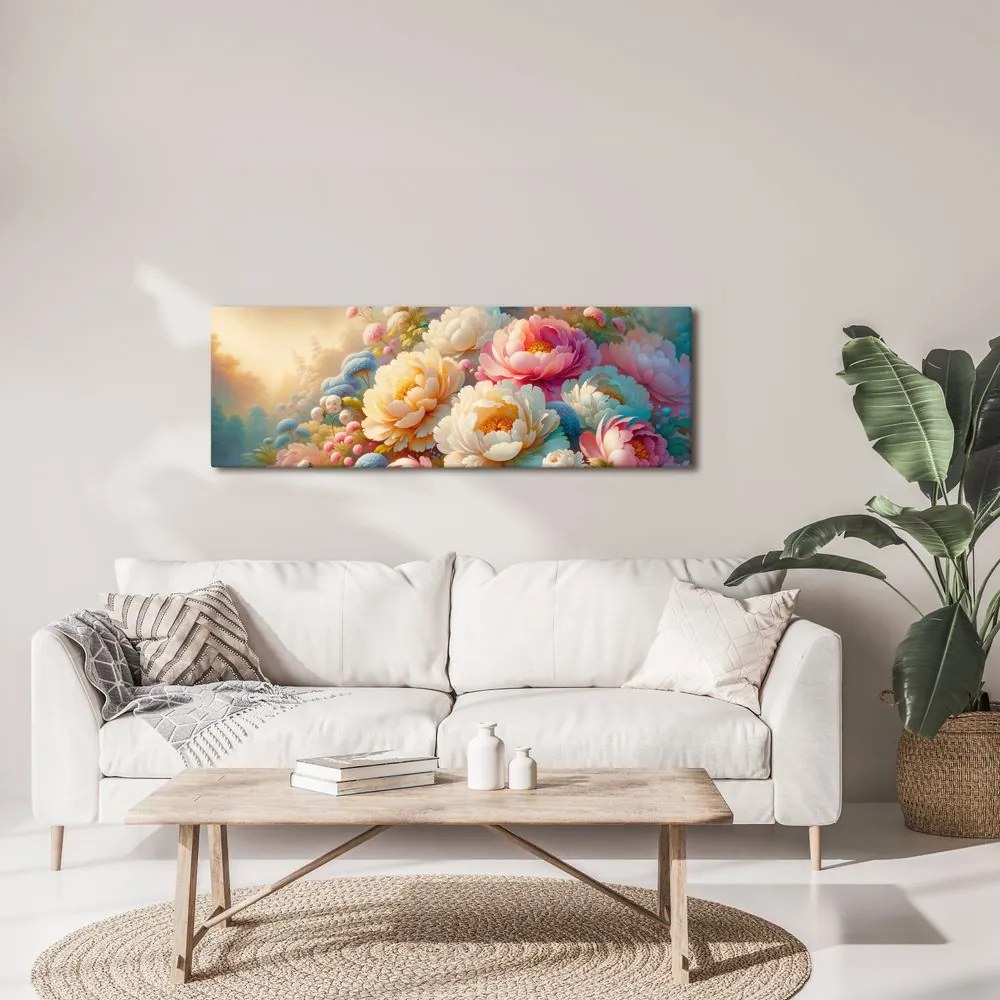 Quadro su tela – Fiori delicati in toni pastello