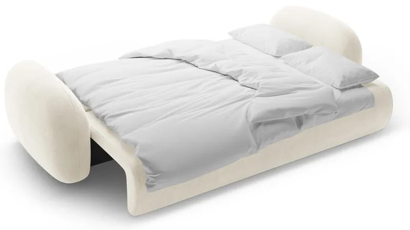 Divano color crema allungabile/con contenitore con rivestimento in velluto 262 cm Tonale – Cosmopolitan Design