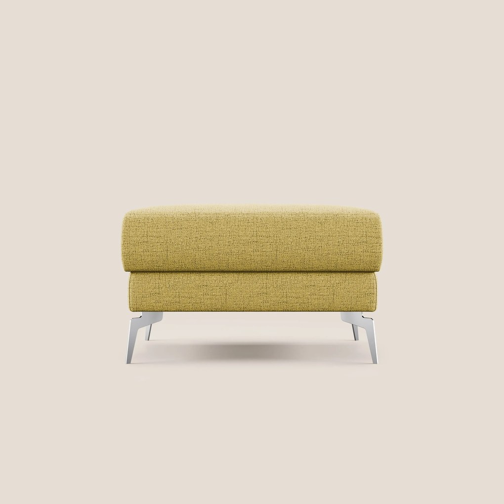 Star Pouf con piedini alti in tessuto impermeabile fiammato T03 giallo