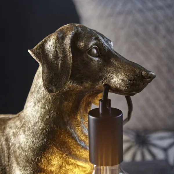 Endon 101187 - Lampada da tavolo DACHSHUND 1xE27/10W/230V oro