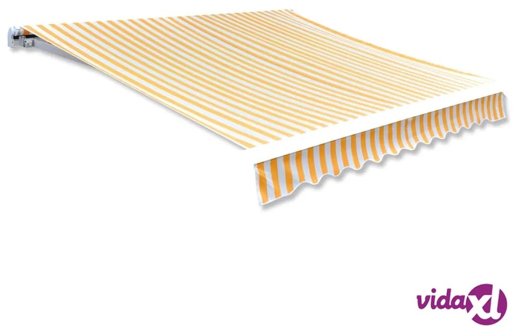 vidaXL Tendone Parasole in Tela Giallo Girasole e Bianco 3x2,5 m