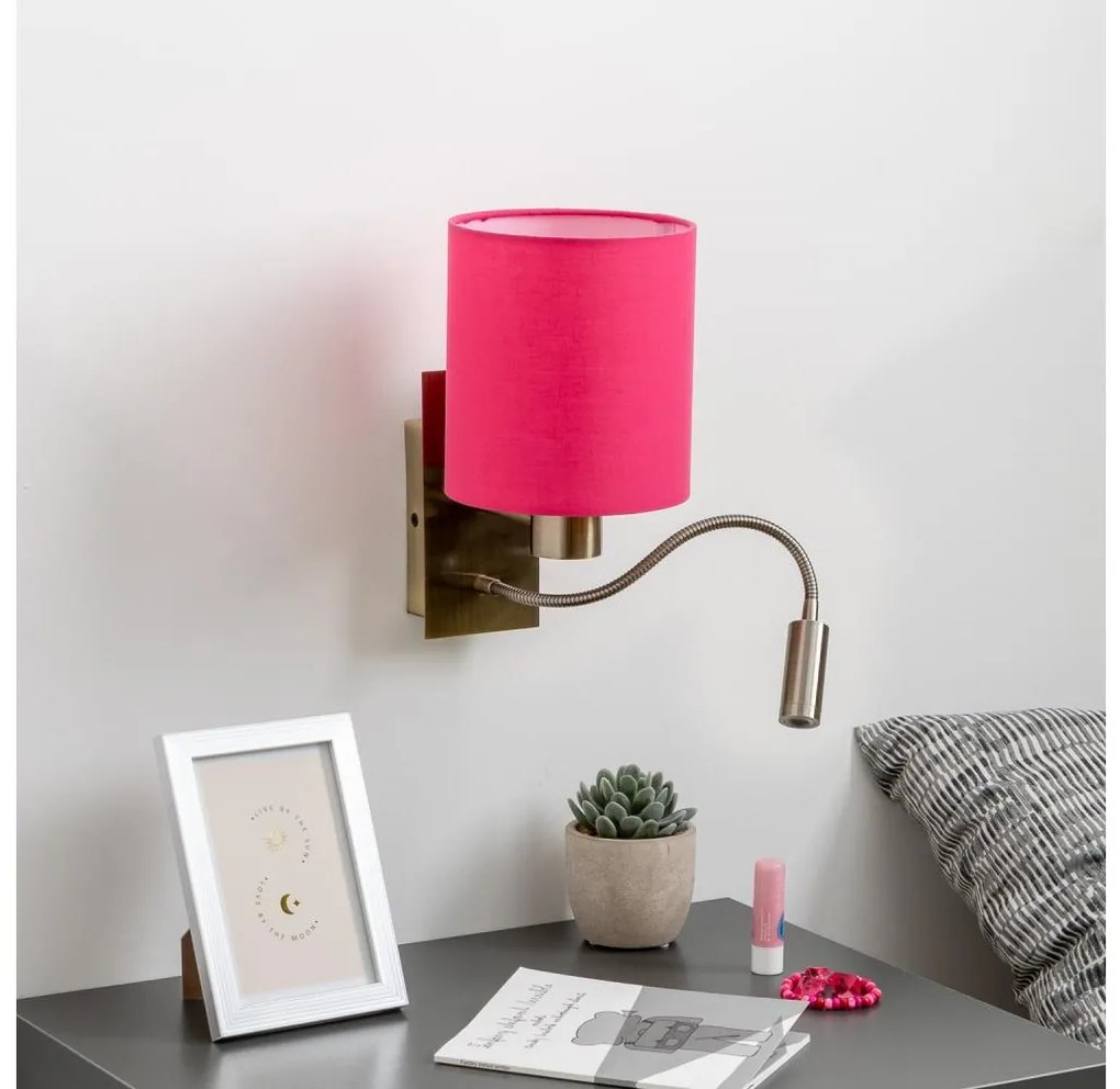 Brilagi - Applique a LED NUBILA 1xE27/25W/230V + LED/3W ottone/rosa