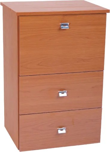 Mobile asse stiro a scomparsa in legno Ciliegio 55x85h cm con 1 anta e 2 cassetti