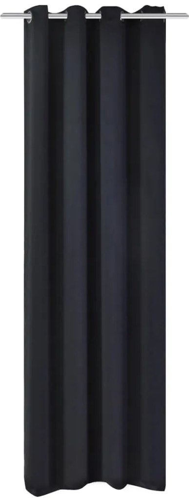 Tenda Oscurante Con Occhielli İn Metallo 270x245 Cm Nera /