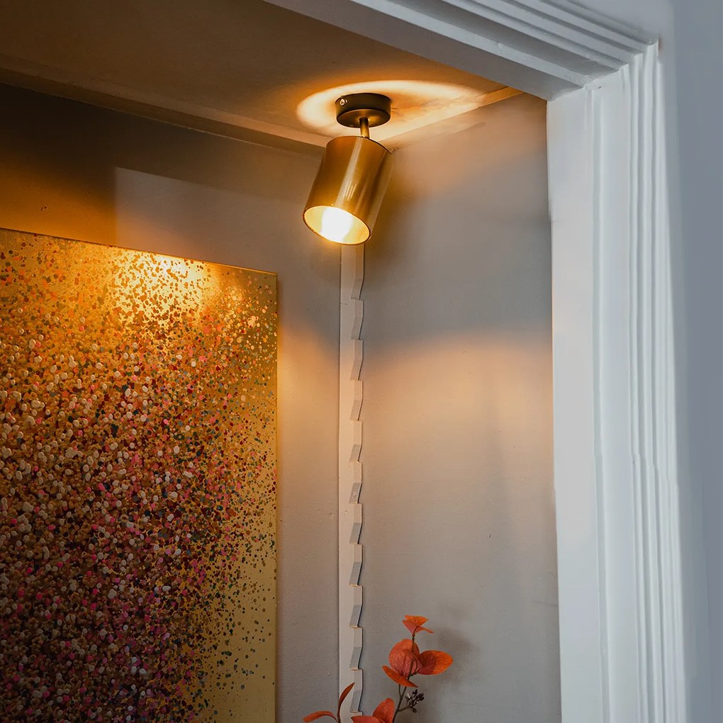 Faretto moderno nero con oro - Lofty