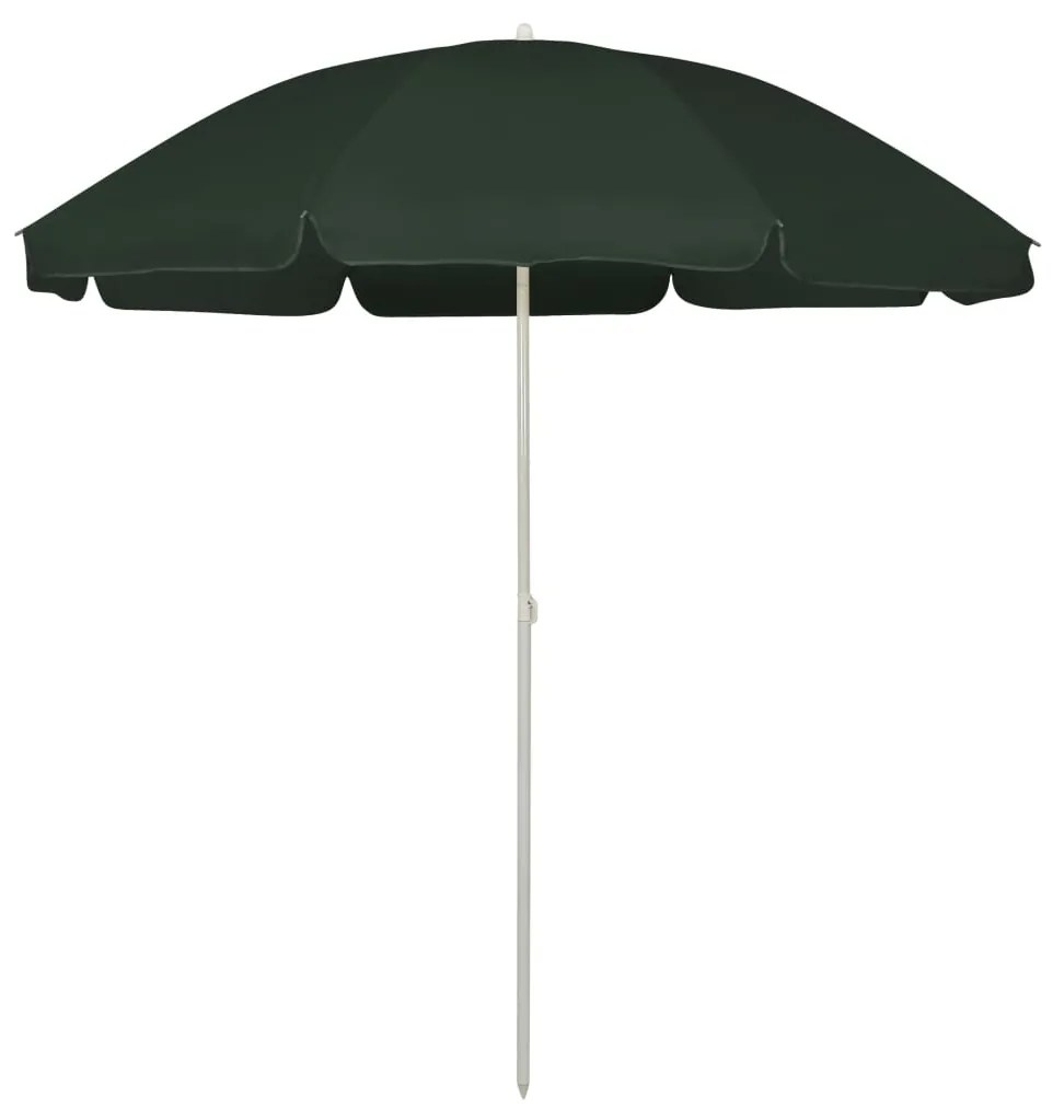 Ombrellone Da Spiaggia Verde 240 Cm /
