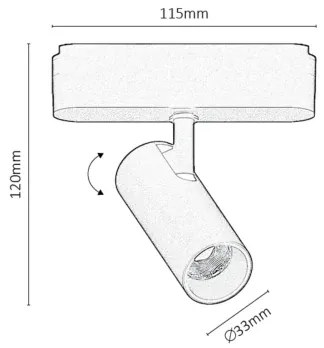 Rabalux 70125 - LED Faretto dimmerabile per sistema a binario monofase LiTrack LED/5W/24V