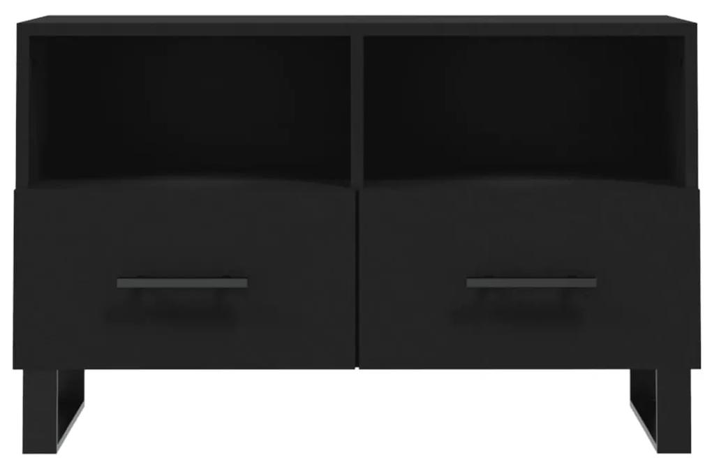 Mobile porta tv nero 80x36x50 cm in legno multistrato