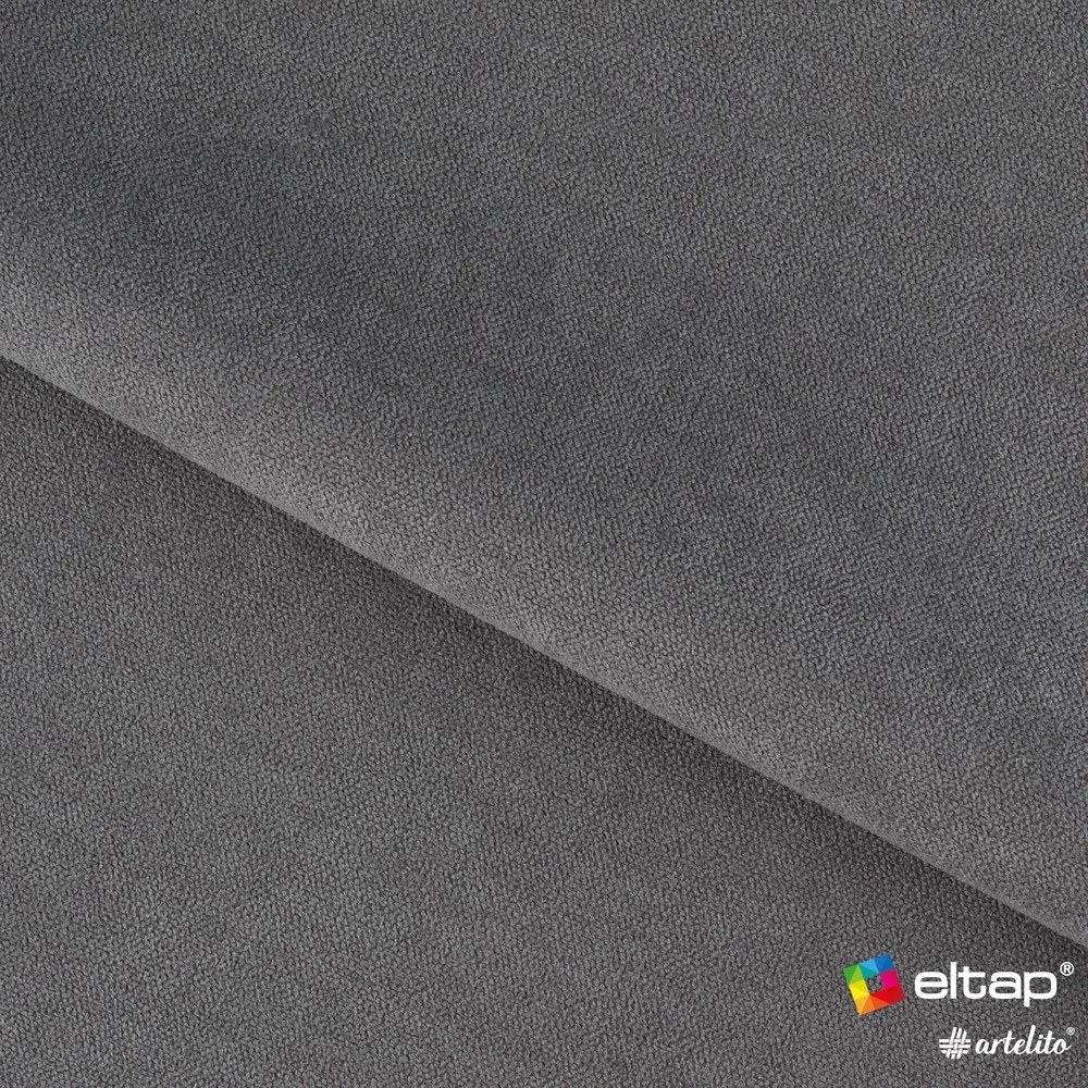 Divano grigio scuro allungabile/con contenitore e rivestimento in ciniglia 214 cm Fulgeo – ELTAP