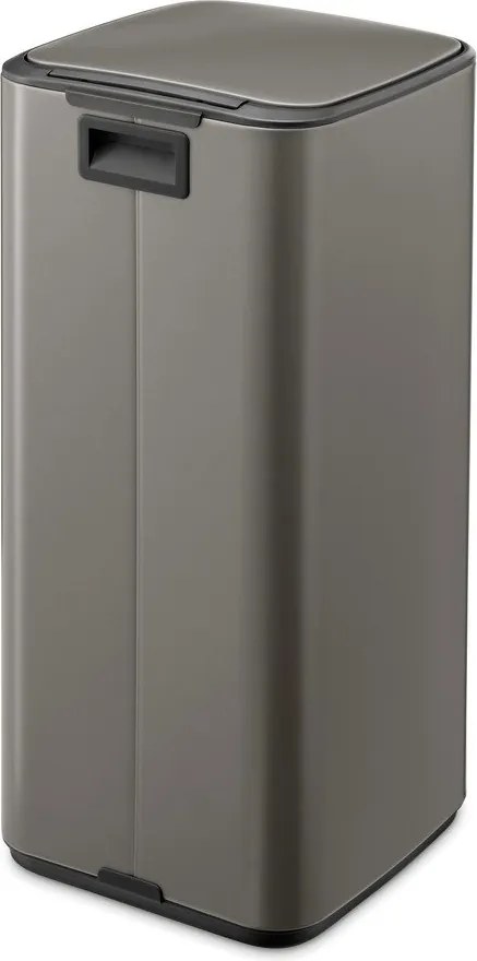 Cestino per la spazzatura grigio in acciaio con pedale 30 l Bo – Brabantia