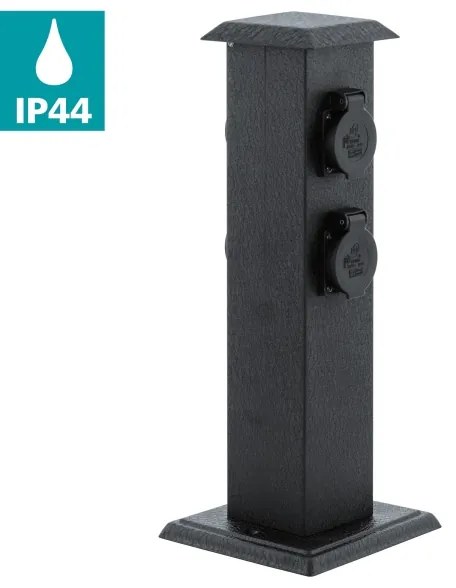 EGLO 93426 - Colonna da giardino per esterni con prese SCHUKO IP44
