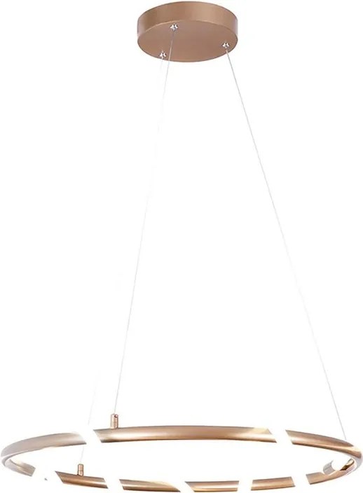 Lampadario LED moderno Teddy dorato Ø60cm, luce calda 5800 lumen, NOVECENTO