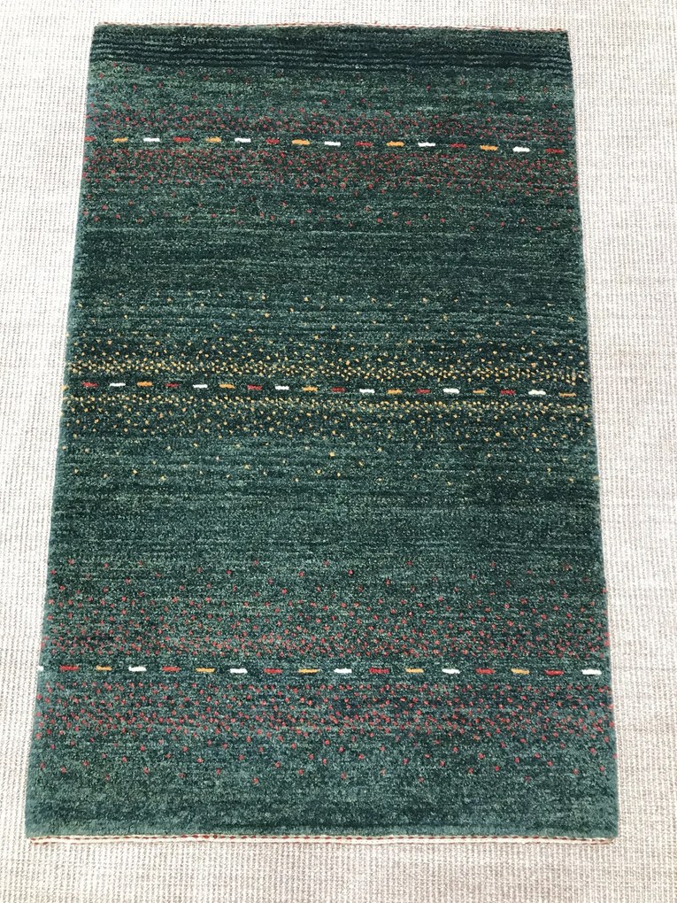 Gashguli Tappeto 120x80 Verde (Iran) Annodato A Mano