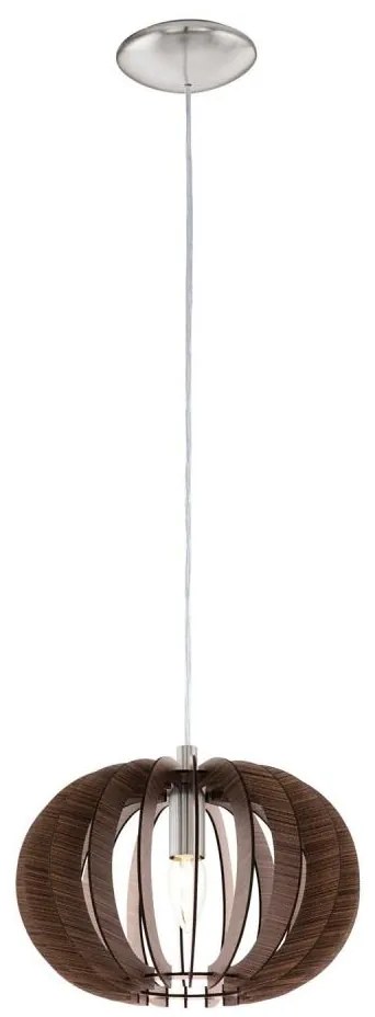 Eglo 95023 - Lampada a sospensione su cavo STELLATO 1xE27/60W/230V diam. 30 cm marrone