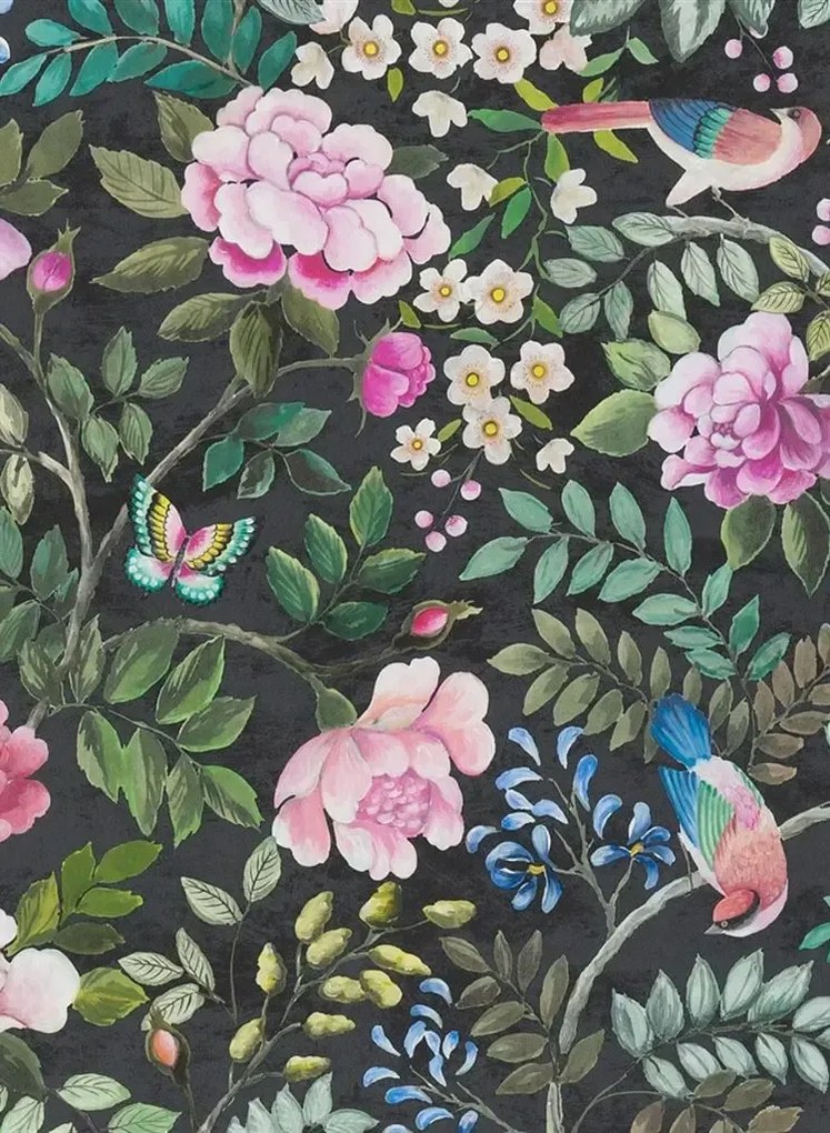 Designers Guild Carta da parati Porcelaine de Chine - Noir