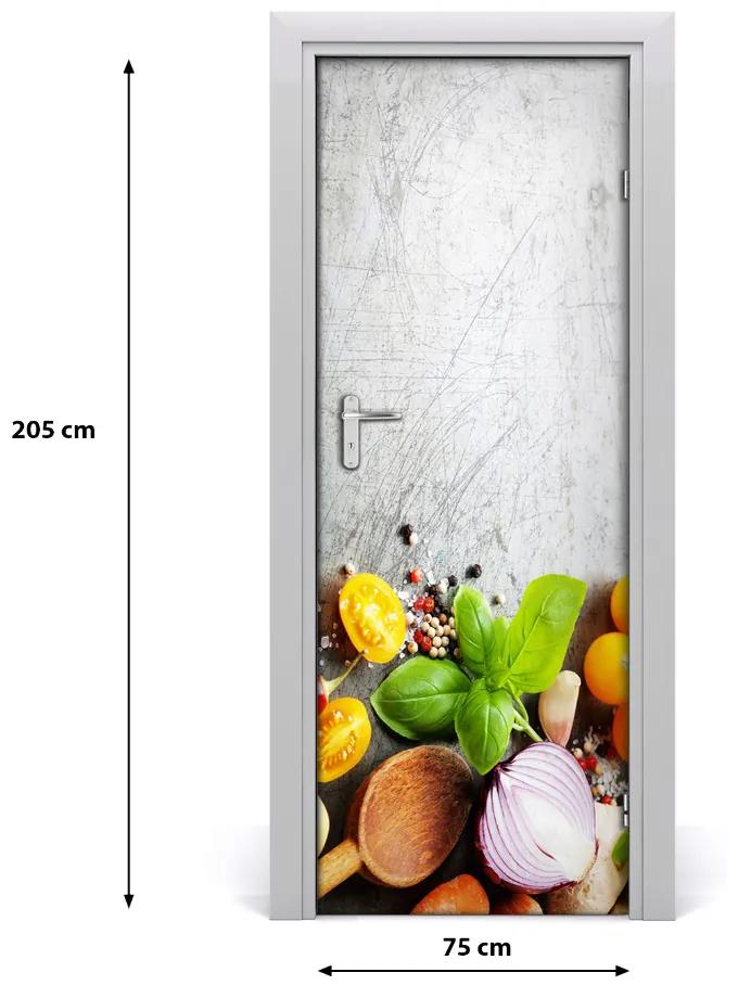 Adesivo per porta La verdura 75x205 cm