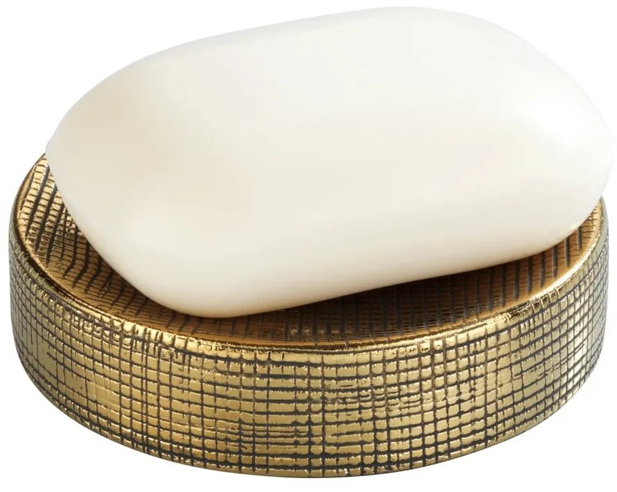 Portasapone in ceramica dipinto a mano con decorazione dorata Badi - Wenko