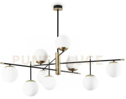 Gourmet lampadario da soffitto 9 luci attacco e14 in vetro soffiato...
