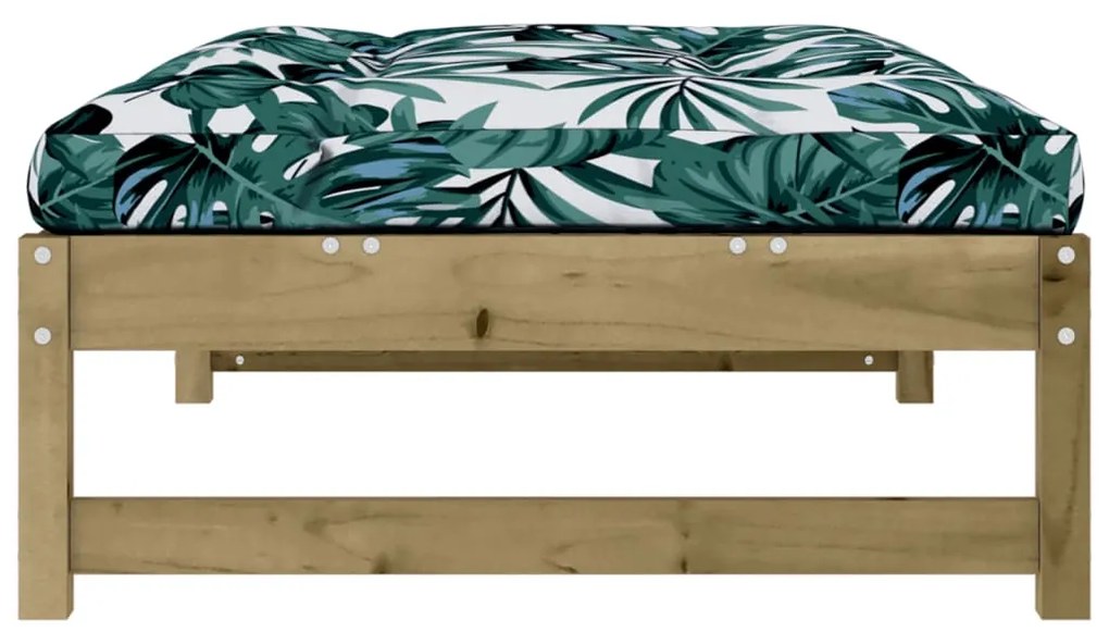 Poggiapiedi da giardino 120x80 cm in legno impregnato di pino