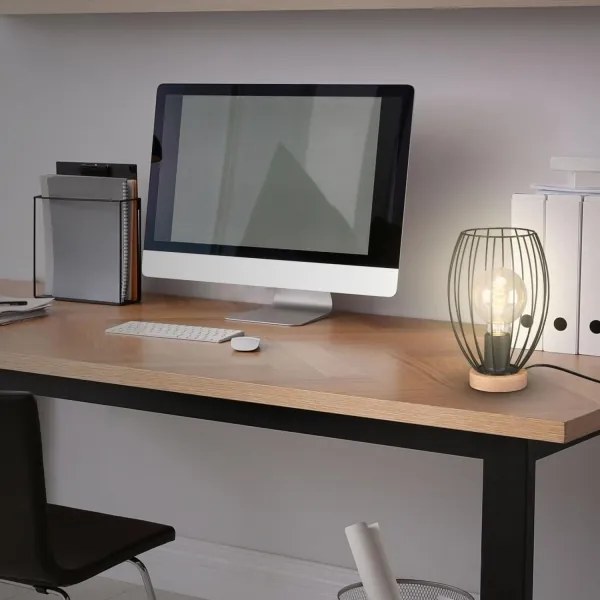 Brilo - Lampada da tavolo WAKTU 1xE27/25W/230V albero di caucciù