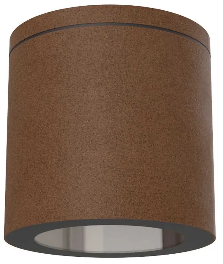Applique da soffitto IP54 GU10 in Alluminio e Vetro - Corten