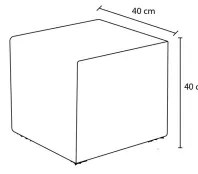 Pouf CUBI 40x40 cm crema