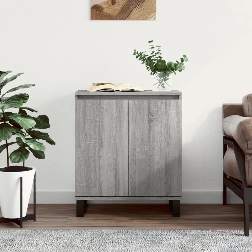 Credenza grigio sonoma 60x35x70 cm in legno multistrato