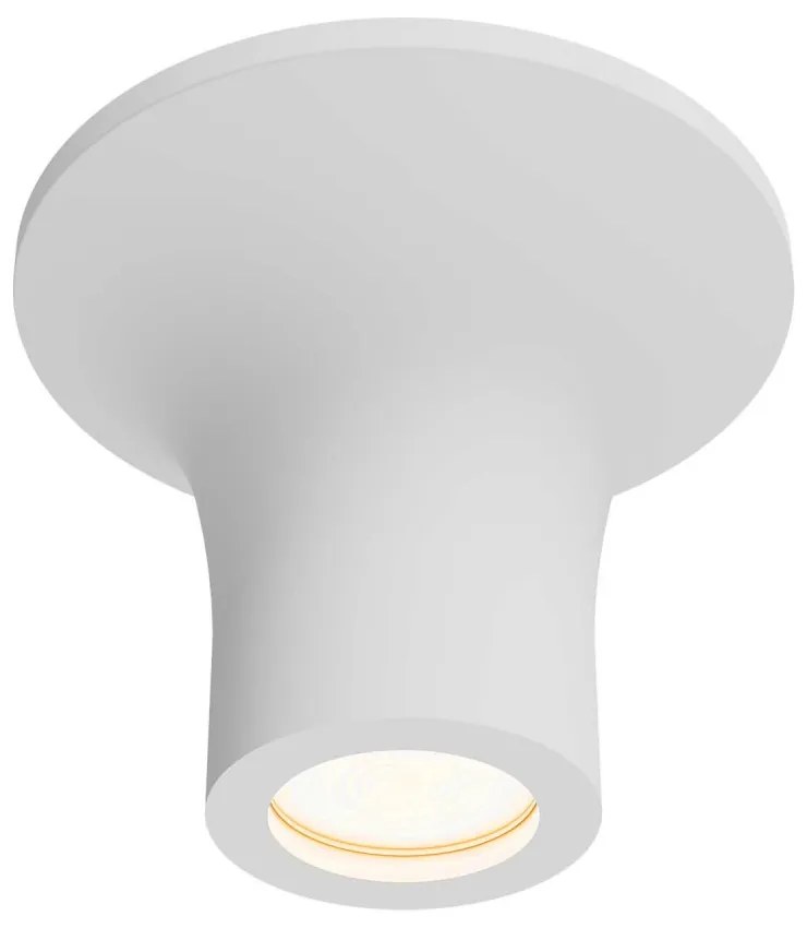 Plafoniera LED GU10 e GU5.3 in Gesso Pitturabile Rotonda Ø167x130mm Base GU10