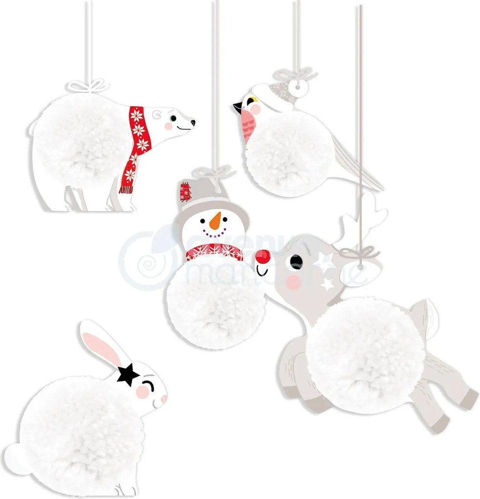 Set creativo - Addobbi natalizi con pompon