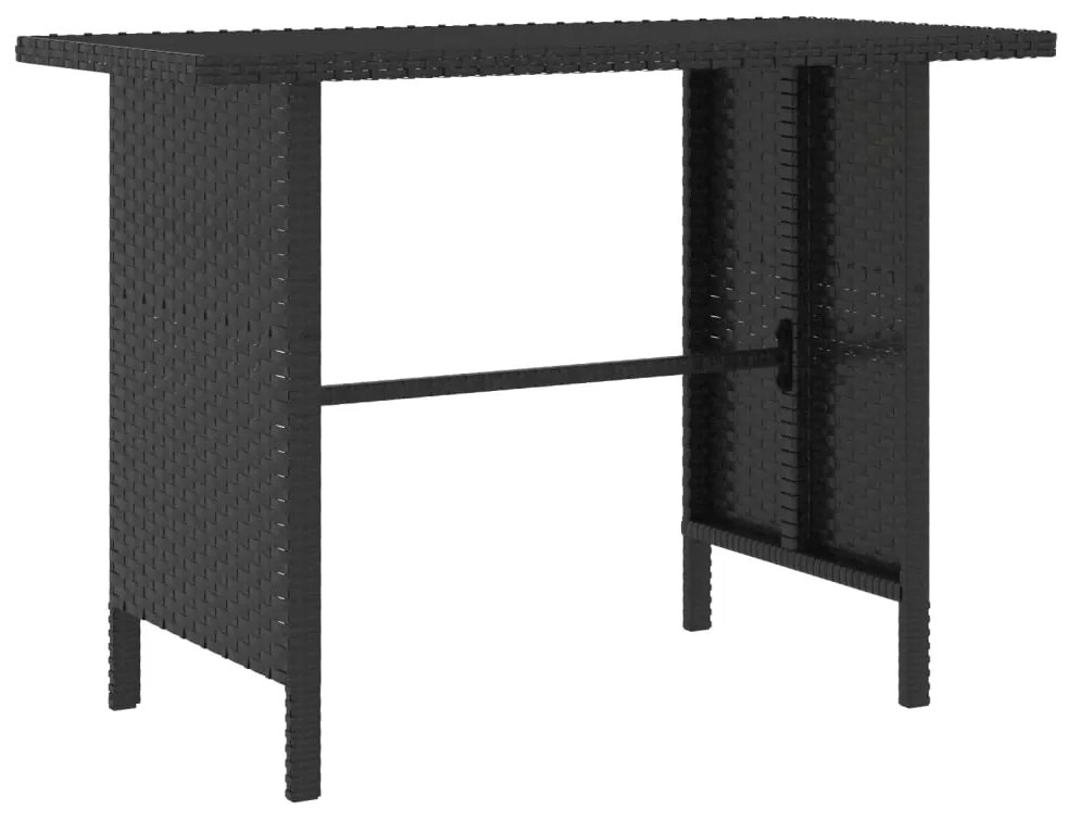 Set Divani da Giardino 4 pz in Polyrattan Nero