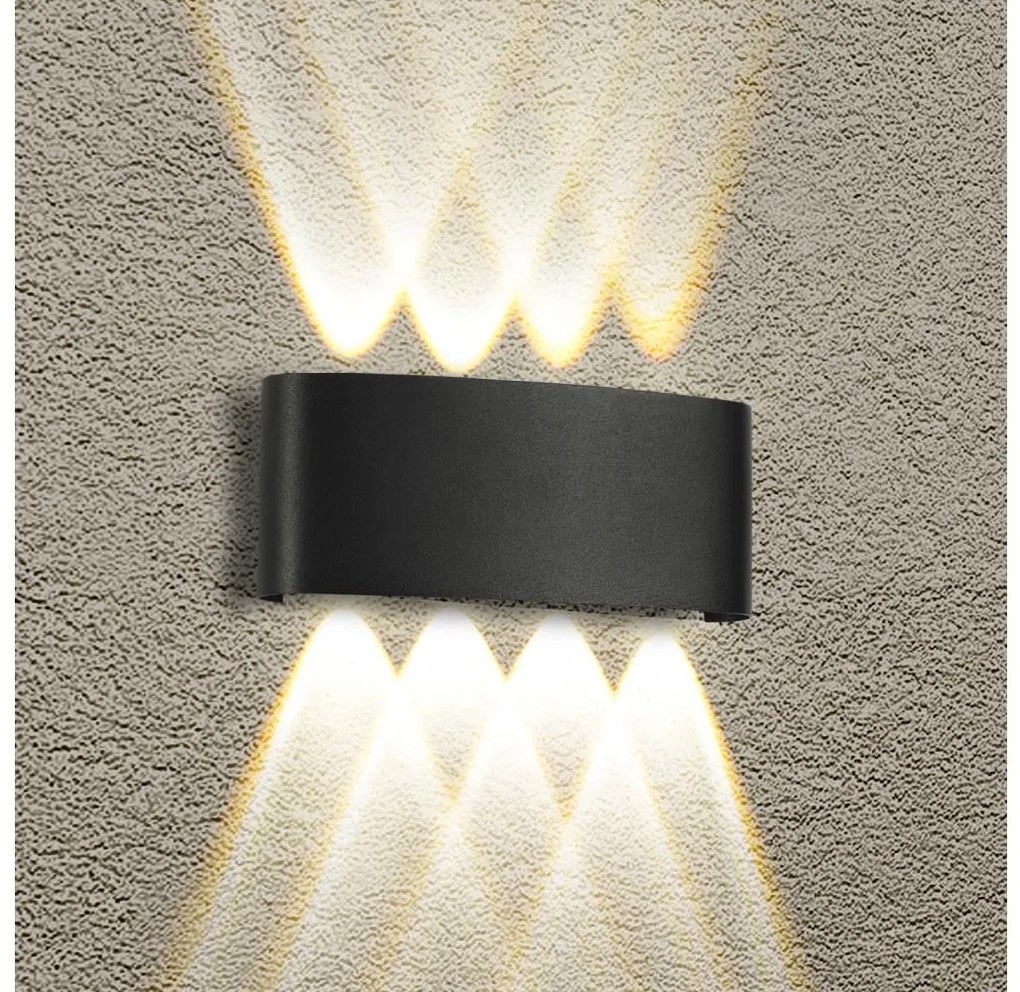 Brilagi - Applique da parete LED per esterni FLAREBOX LED/8W/230V nero IP65