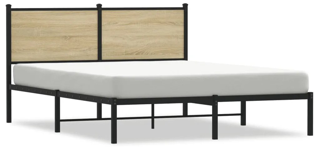 Giroletto Senza Materaso İn Metallo Rovere Sonoma 140x200 Cm /