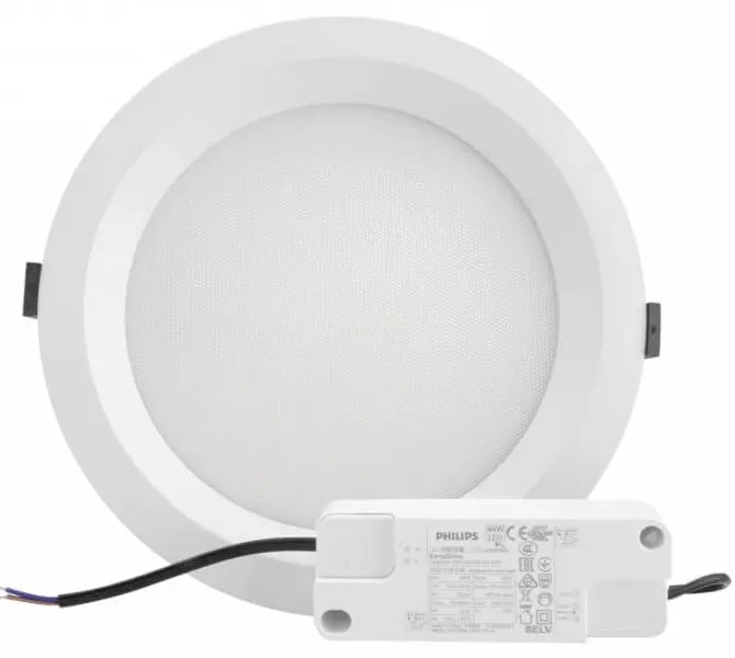 Faro LED da Incasso 44W, Foro Ø210-220mm con driver Philips UGR17 IP54 Colore Bianco Caldo 2.700K