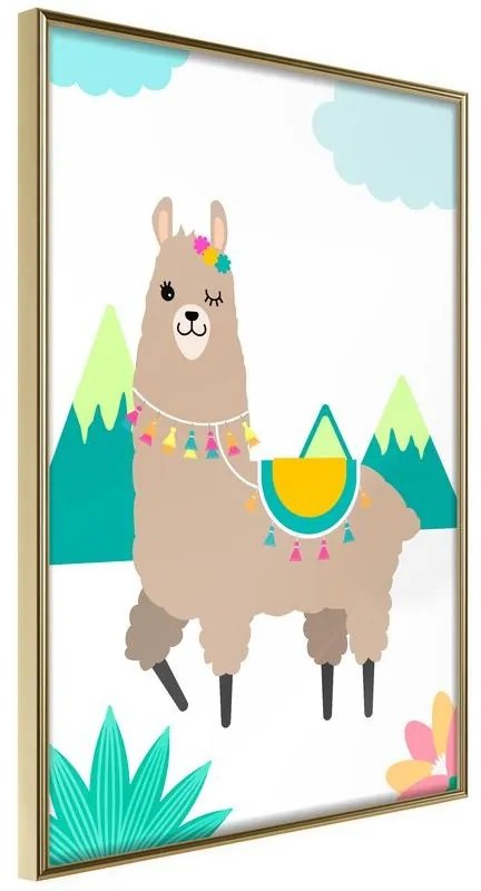 Poster Playful Llama